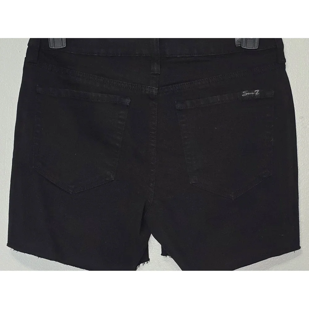 Seven‎ 7 Jean Shorts Womens Size 6 31x5 Distressed Denim Weekend Shorts Stretchy - Picture 5 of 9